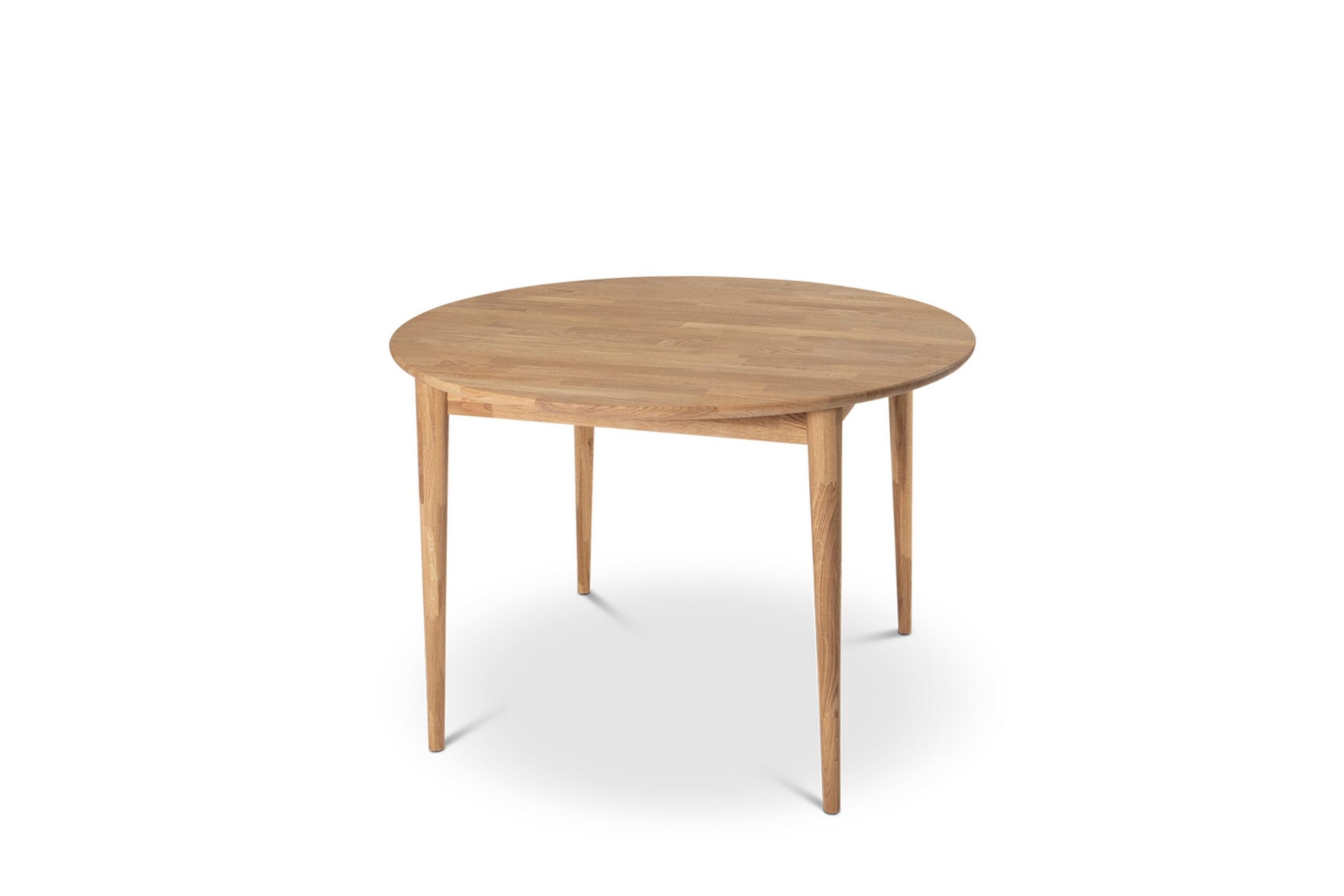 Alborg Udtræksbart Spisebord 110-150 cm Rundt til 4 personer i massivt træ - Natur