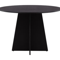 Bootcut Spisebord 110 cm Rundt - Svart