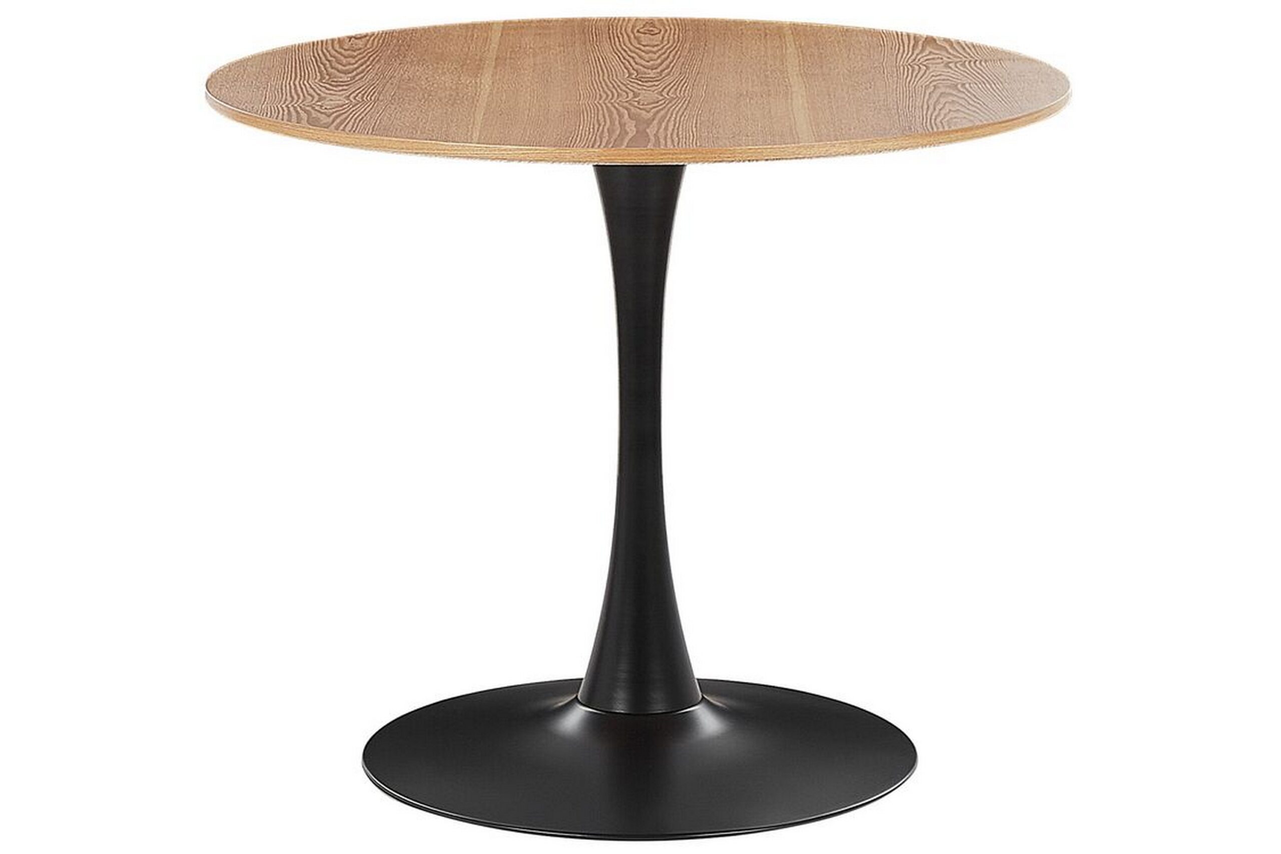 Calmar Spisebord 90 cm Rund - Lysebrun/Sort