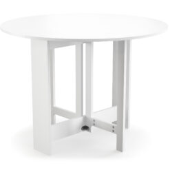 Jeba Rundt Spisebord med klapper 100 cm med plads til 4 personer - Hvid