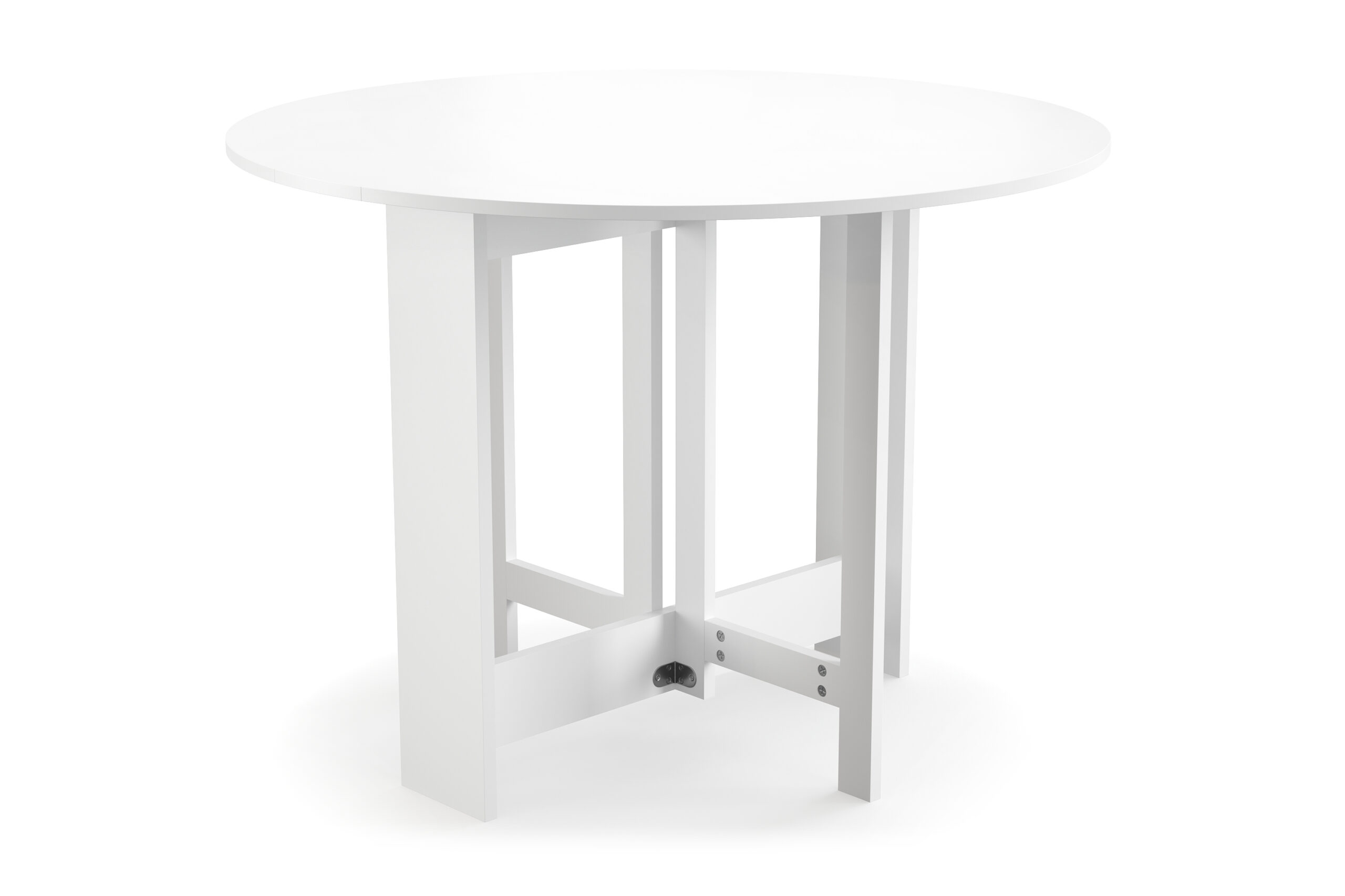 Jeba Rundt Spisebord med klapper 100 cm med plads til 4 personer - Hvid