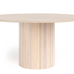 Kopparbo Rundt Spisebord 150 cm - Lyst hvidglaseret egetræ