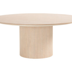 Kopparbo Rundt Spisebord 180 cm - Lyst hvidglaseret egetræ