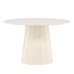 Lanzo Rundt Spisebord 120 cm - Whitewash