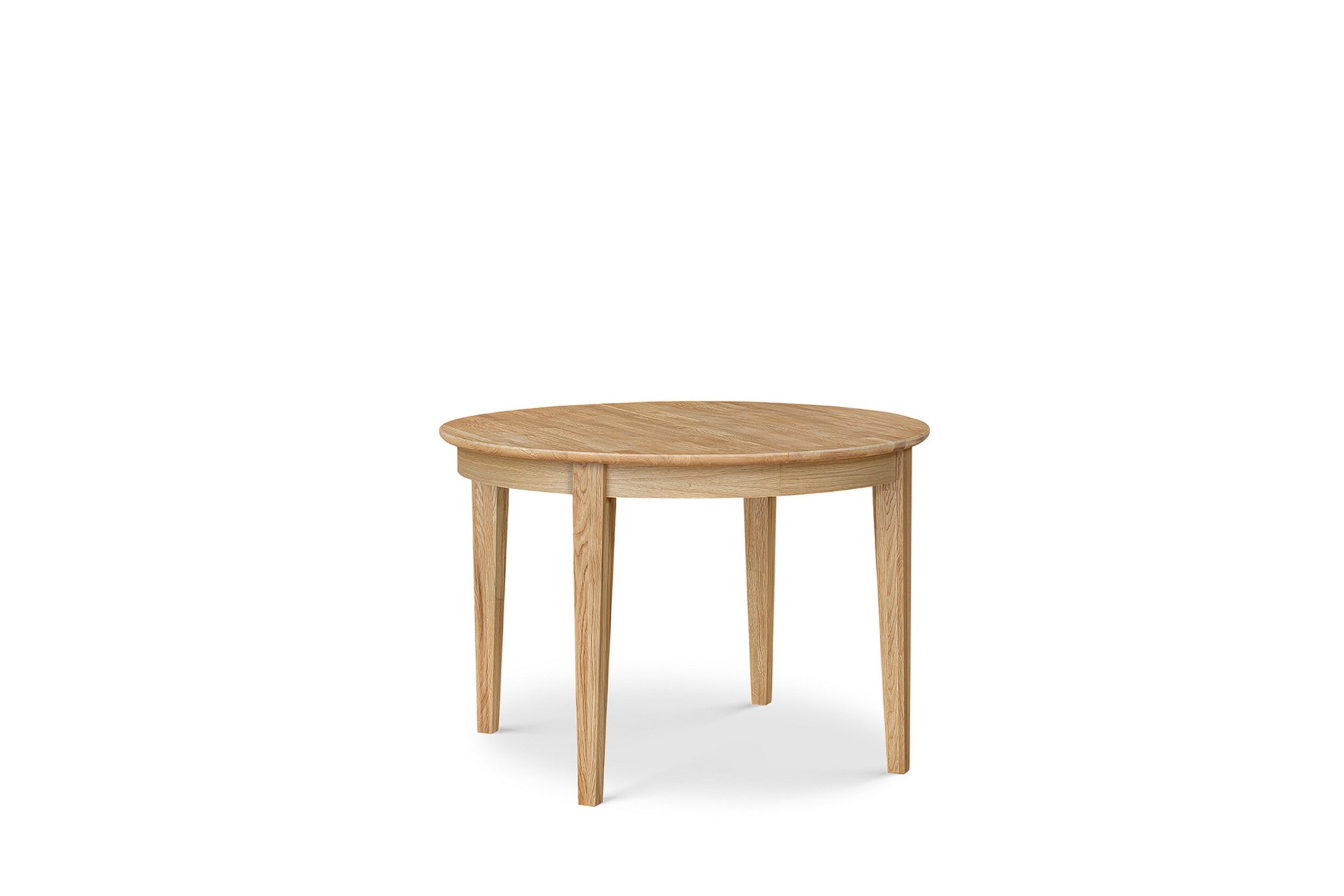 Rønne Udtræksbart Spisebord 110-150 cm Rundt til 6 personer i massivt træ - Brun/Natur