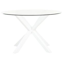 Rundt bord Maletto - Hvid, gennemsigtig