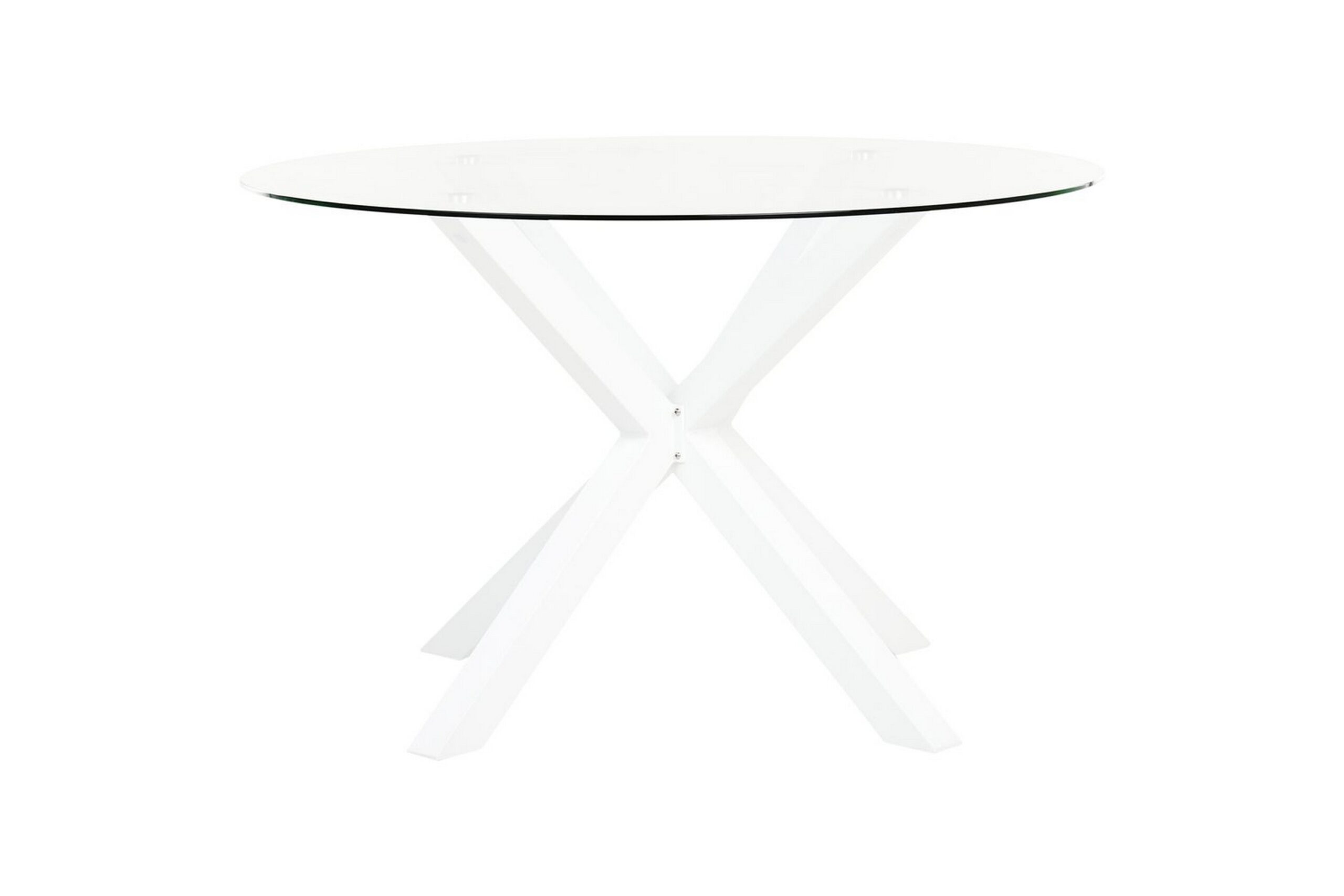 Rundt bord Maletto - Hvid, gennemsigtig