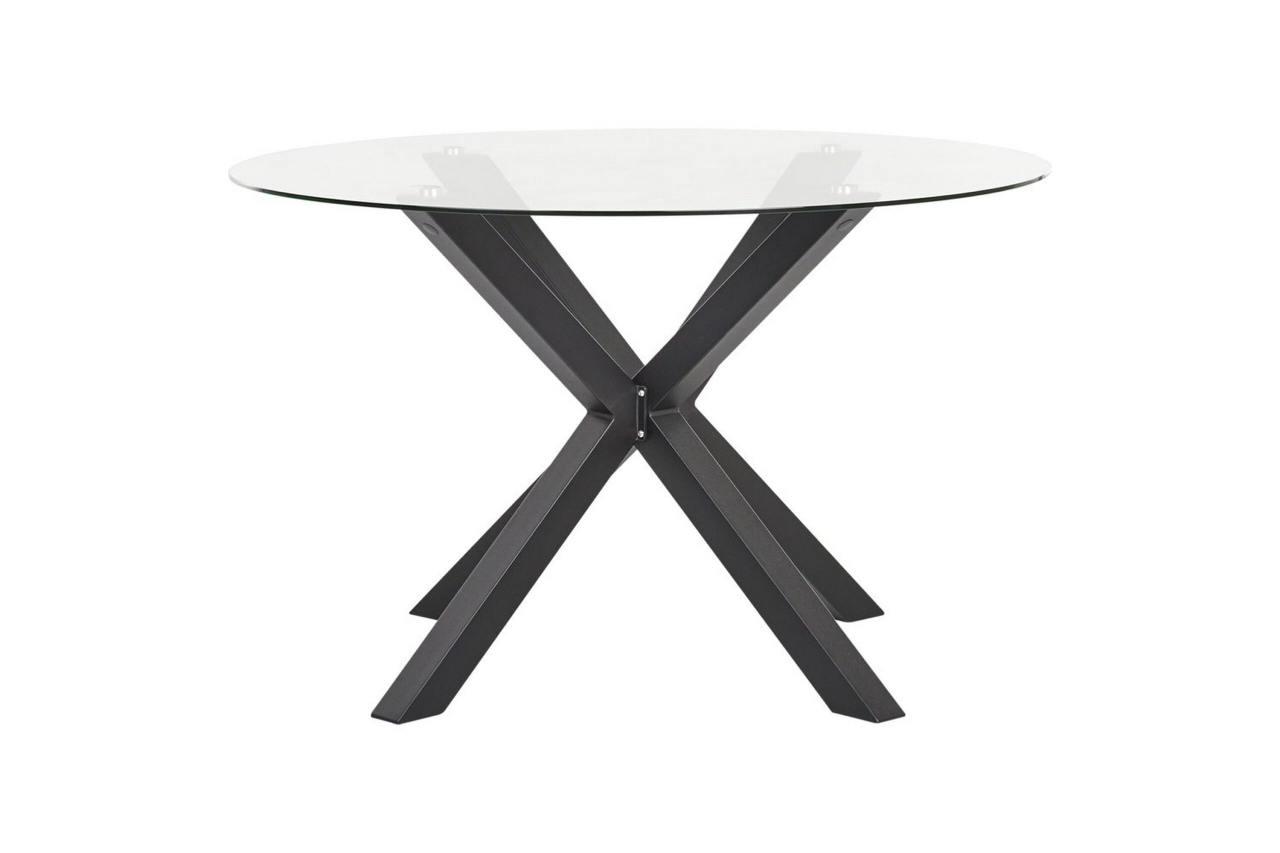 Rundt bord Maletto - Sort, gennemsigtig