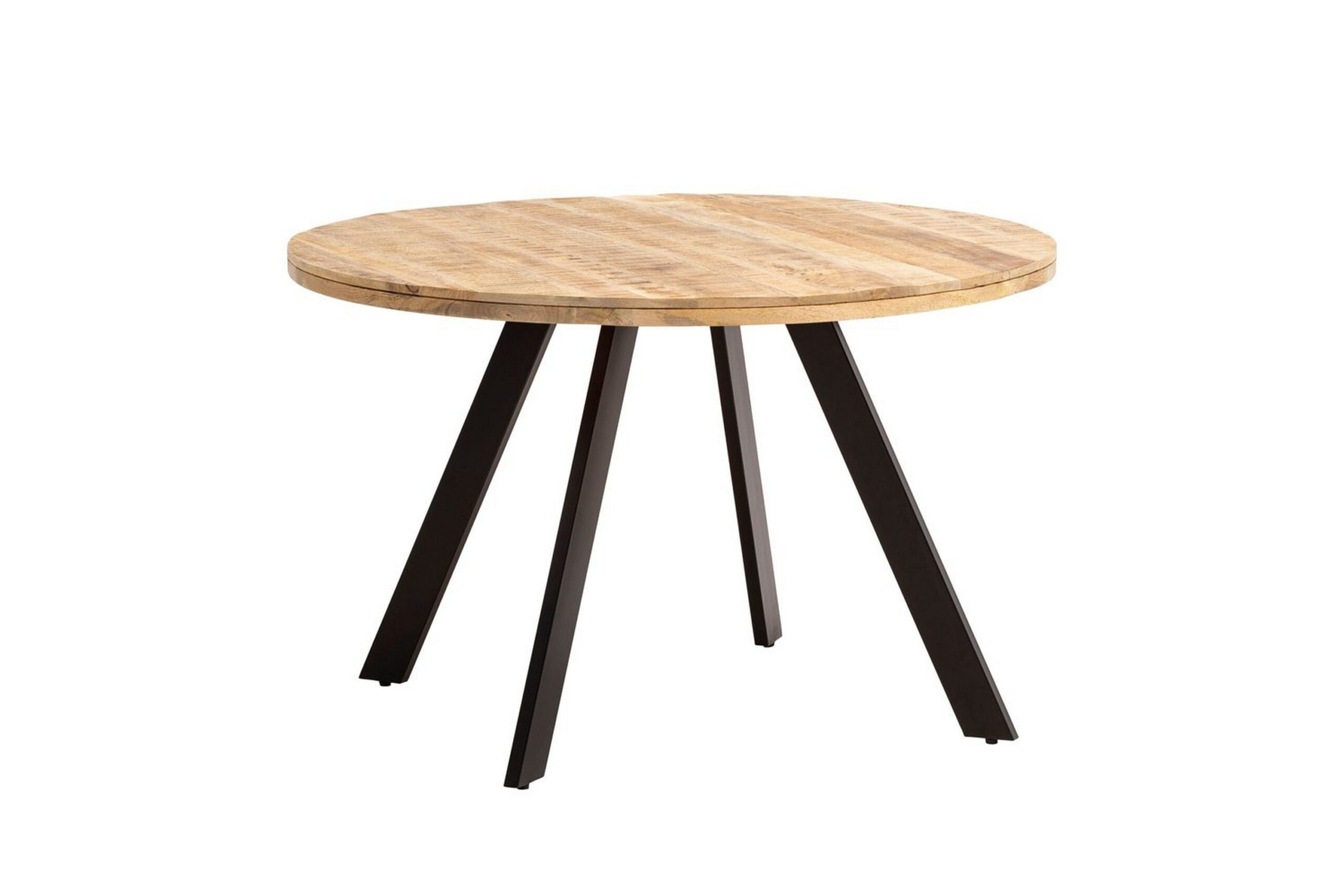 Spisebord Wohnling rundt massivt træ moderne landlig stil 120 cm - 120 cm