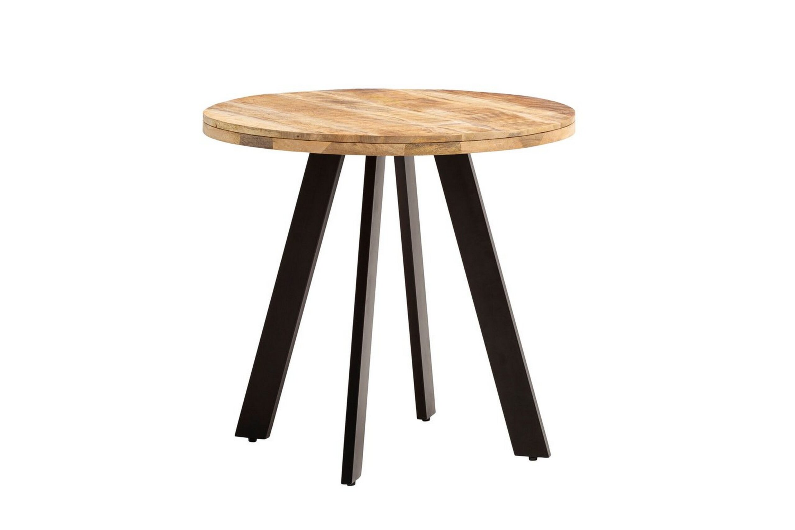 Spisebord Wohnling rundt massivt træ moderne landlig stil 80 cm - 80 cm