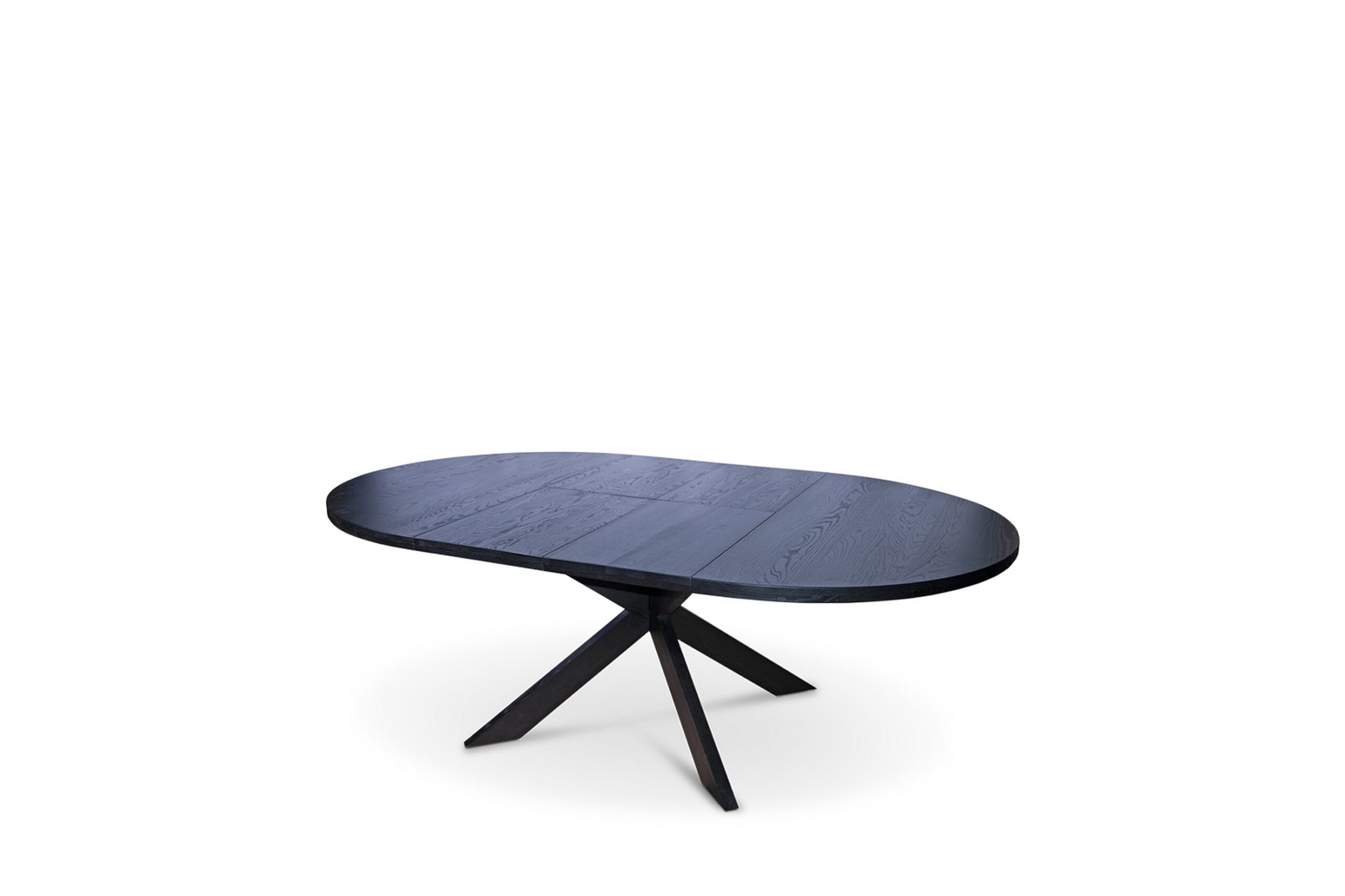 Tofta Udtræksbart Spisebord 140-180 cm Rundt til 8 personer i massivt træ - Sort