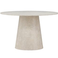 Lanzo Spisebord 120 cm Rundt - Beige