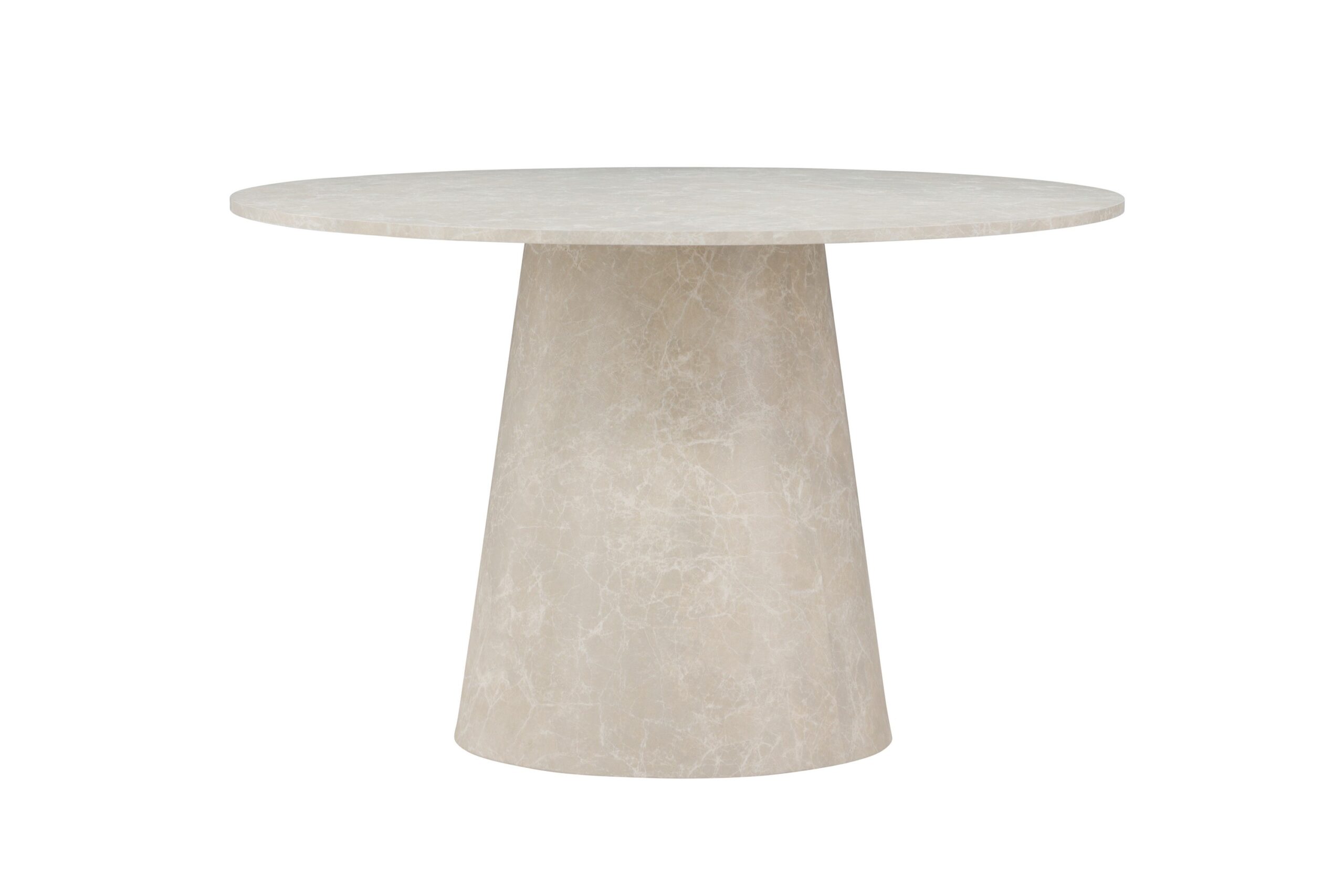 Lanzo Spisebord 120 cm Rundt - Beige