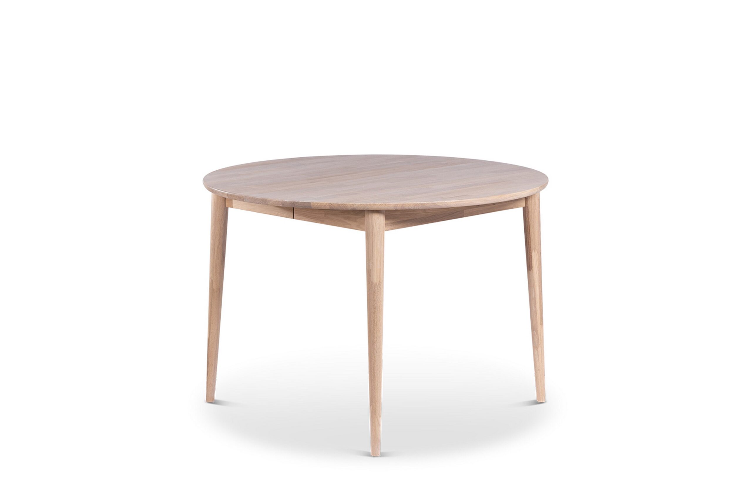 Odense Udtræksbart Spisebord 110-150 cm Rundt til 4 personer i massivt træ - Natur