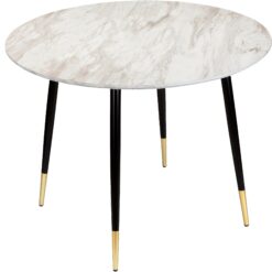 Oktoos Spisebord Rundt 100 cm - Grå/Hvid/Sort/Guld