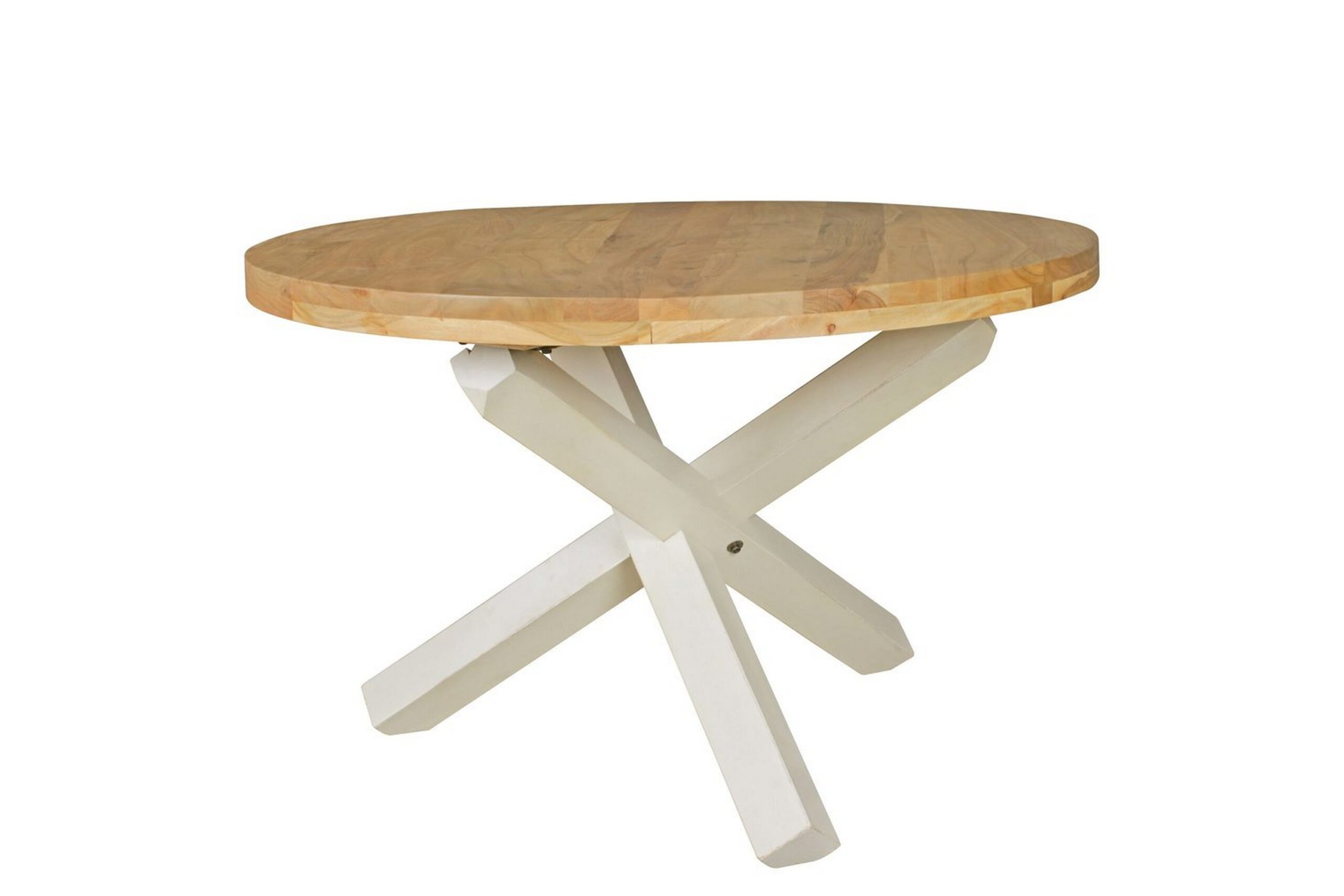 Spisebord Wohnling Rund 120 cm massivt træ landhusstil Akacietræ - Akacietræ