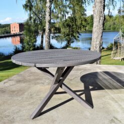 Scottsdale Fasta Spisebord 112 cm Rundt Shabby Chic - KWA