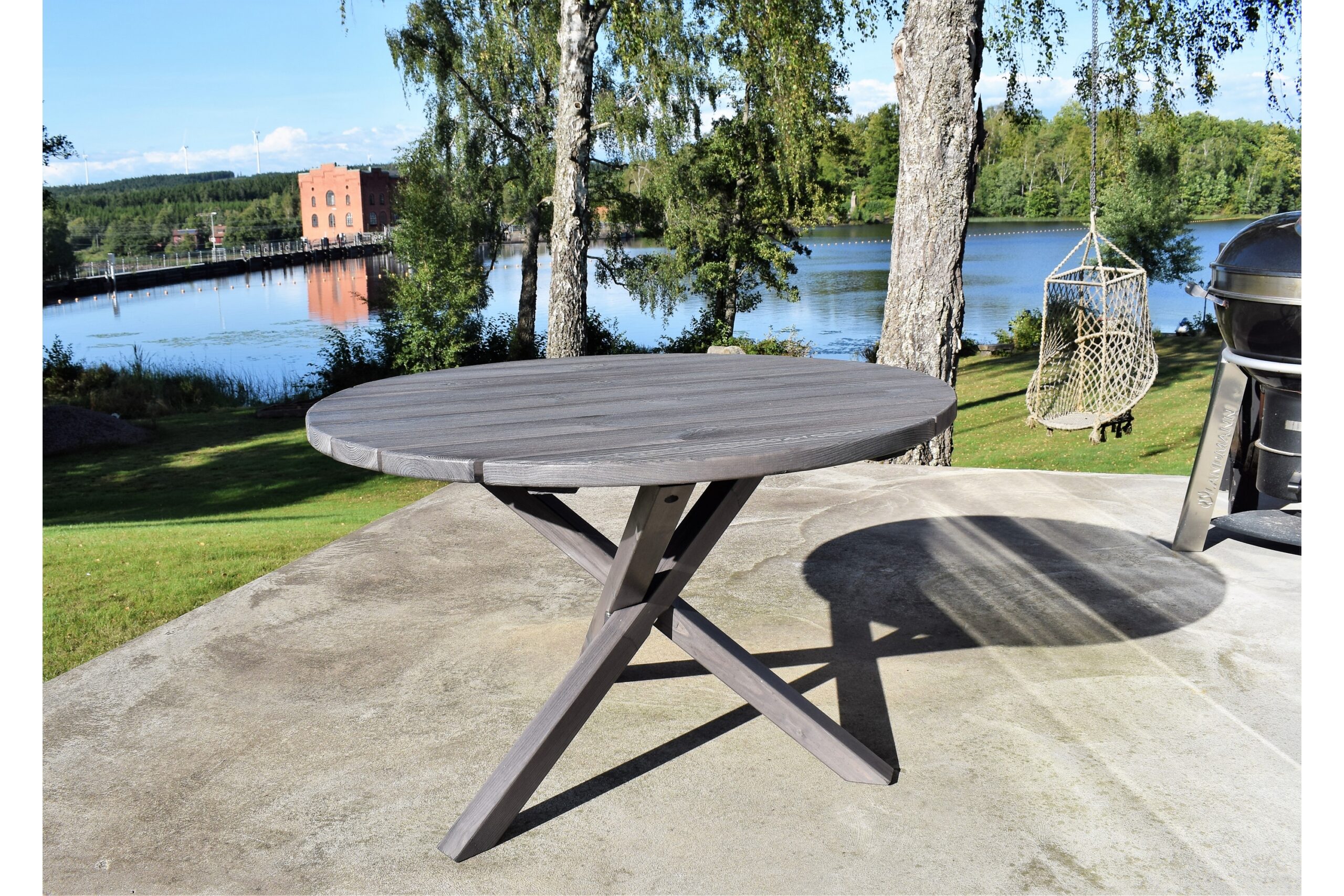 Scottsdale Fasta Spisebord 112 cm Rundt Shabby Chic - KWA