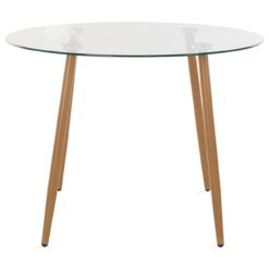 Abia spisebord 100 cm rundt Glas - Brun