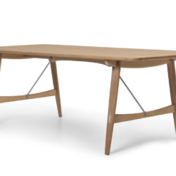 BM1160 Jagtbordet, 210 x 95 cm af Børge Mogensen Eg - Hvidolie - Rustfrit stål - Jacobsen Plus