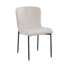 Elsie Spisestol Fløjl - Beige