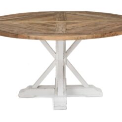 Lyon Rundt Spisebord 150 cm - Vintage Natur/Hvid