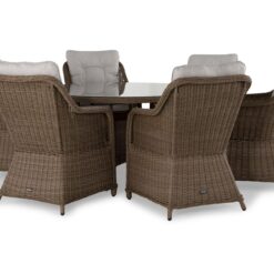 Marcus Spisebordssæt 140 Rund + 6 Lænestole m Hynde - Natur