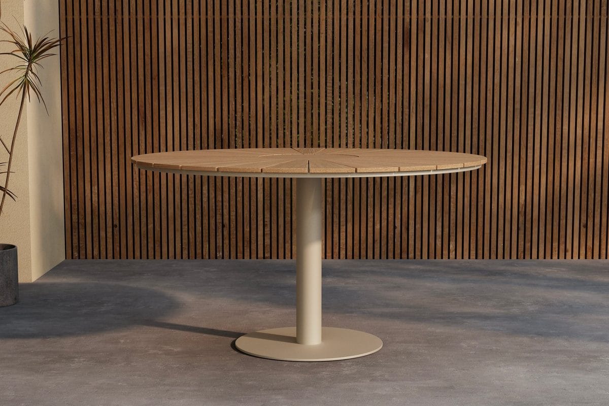 Croft rundt spisebord 120 cm udendørs - Beige