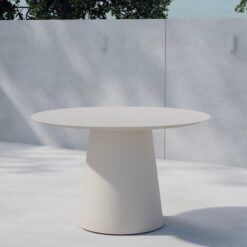 Lanzo rundt spisebord 120 cm udendørs - Beige