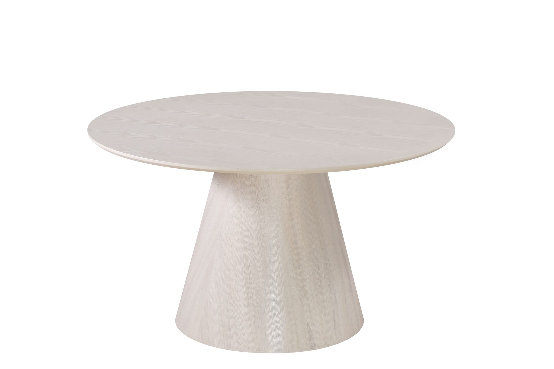 Siena Rundt Spisebord 130 cm - Hvidvasket