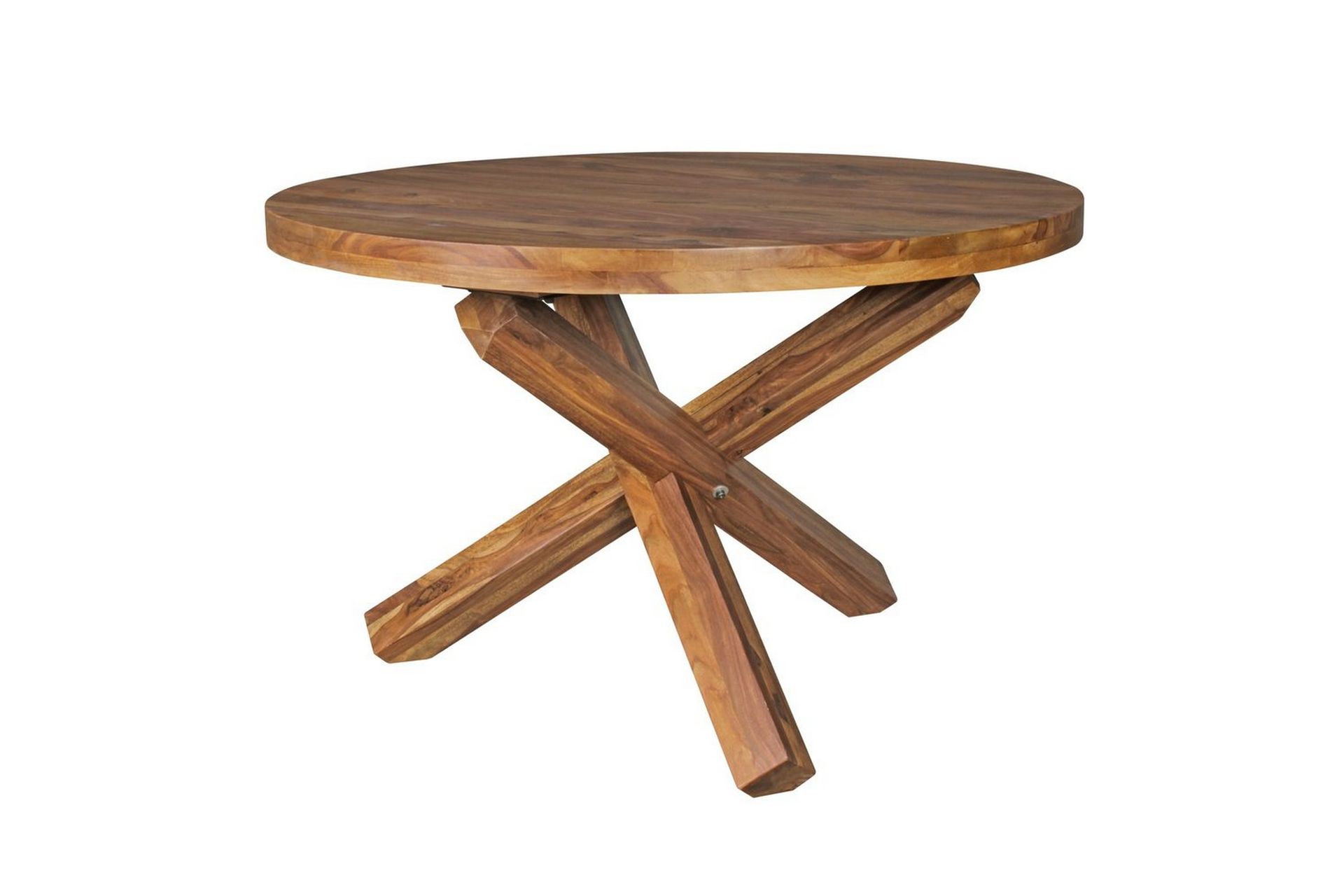 Spisebord Wohnling Rund 120 cm massivt træ landhusstil Rose træ - Rose træ