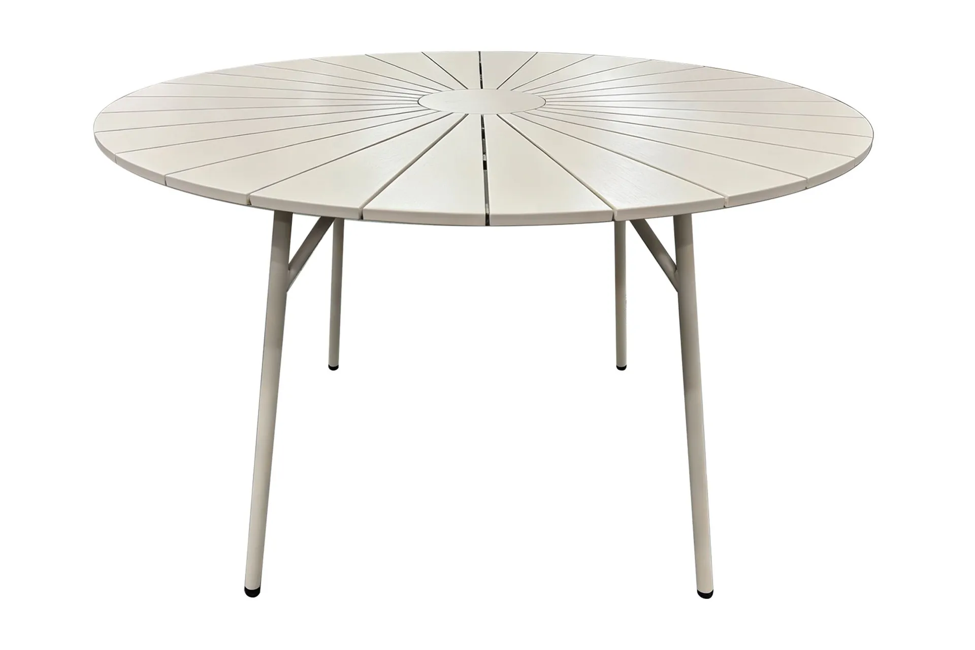 Tunis spisebord til udendørsbrug 120 cm rundt - Beige/Beige