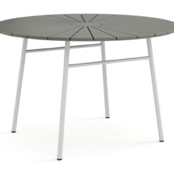 Tunis spisebord til udendørsbrug 120 cm rundt - Hvid/Grå