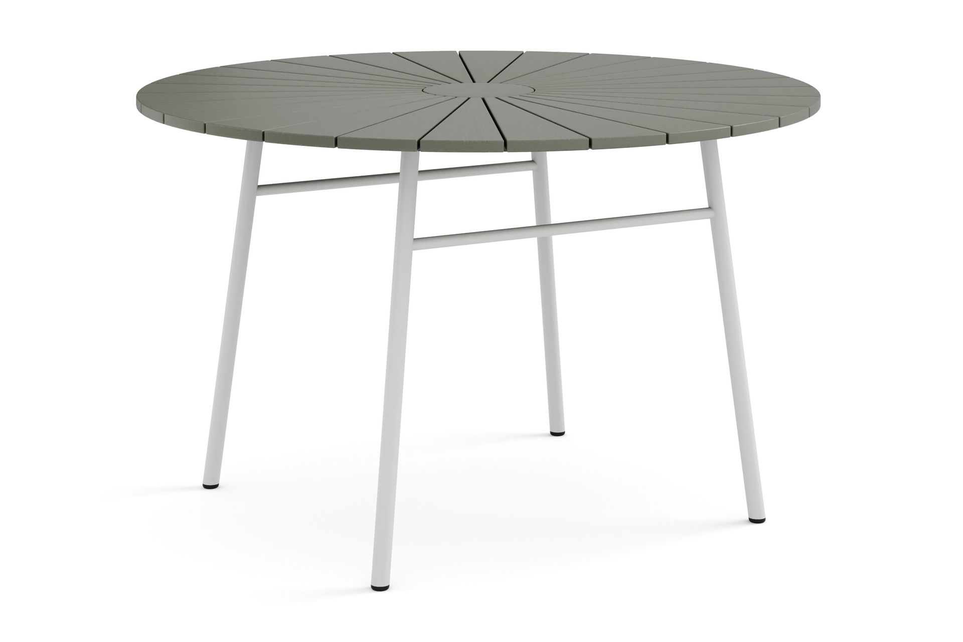 Tunis spisebord til udendørsbrug 120 cm rundt - Hvid/Grå
