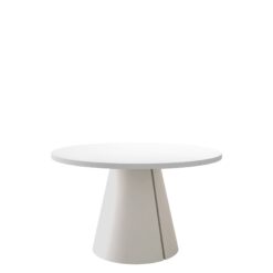 Aurion Spisebord rundt udtrækkeligt 120-196 cm - beige, hvid