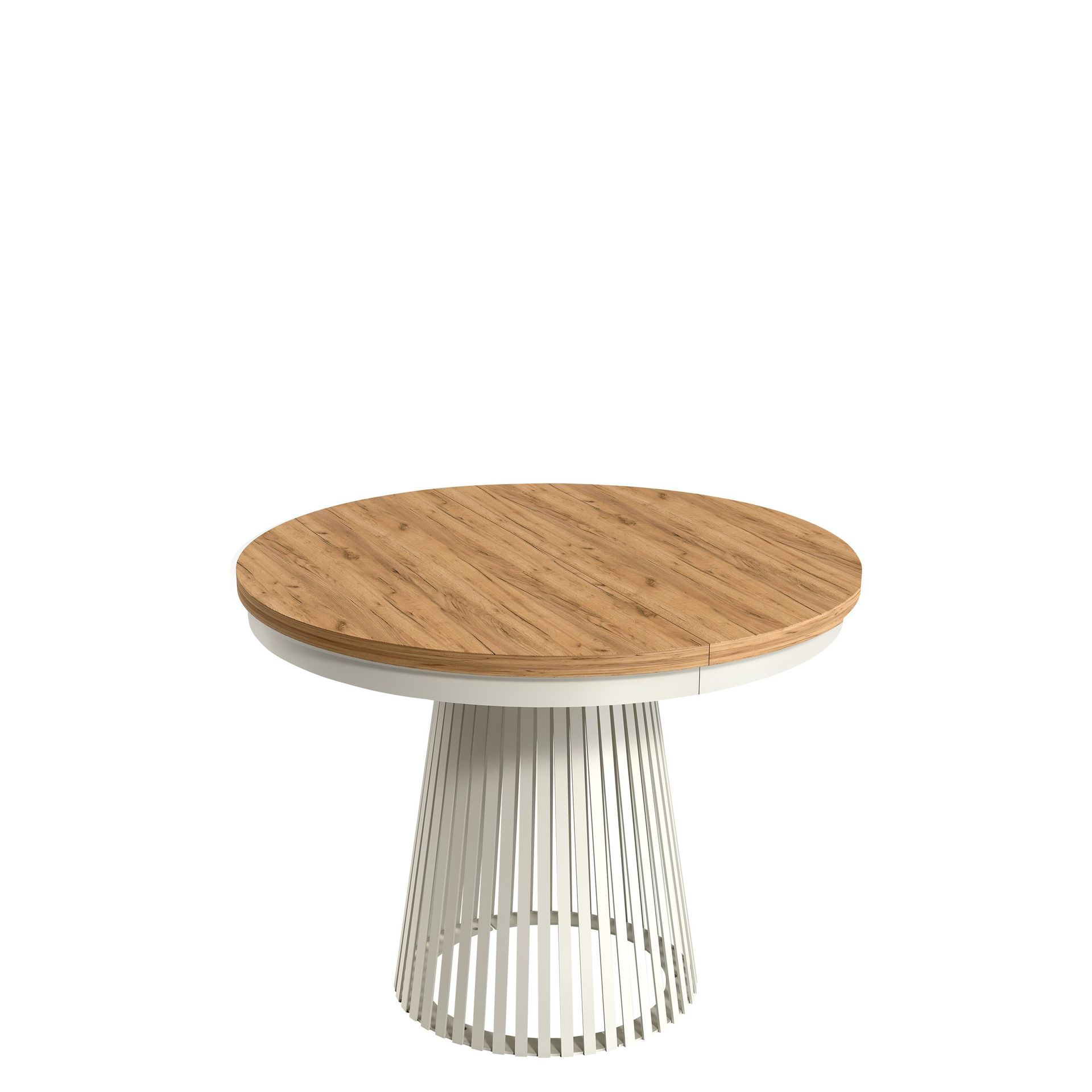 Erylan Spisebord rundt udtrækkeligt 100-180 cm - Beige, brun