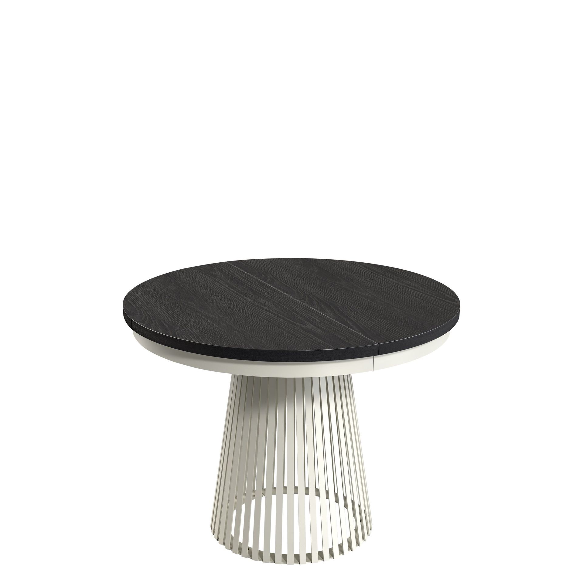 Erylan Spisebord rundt udtrækkeligt 100-180 cm - Beige, sort