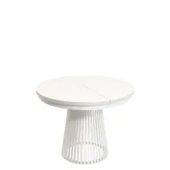 Erylan Spisebord rundt udtrækkeligt 100-180 cm - Hvid