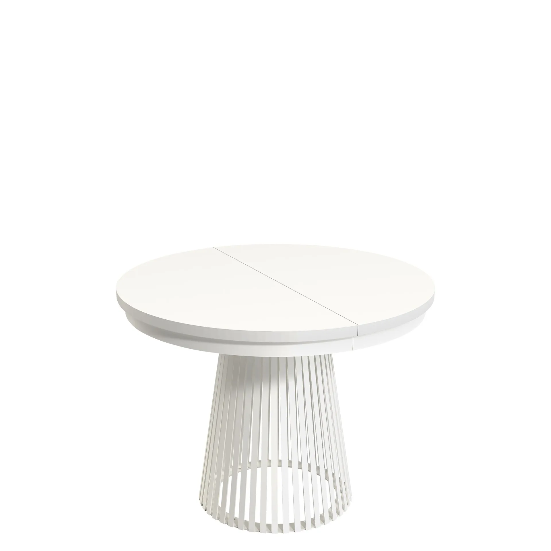 Erylan Spisebord rundt udtrækkeligt 100-180 cm - Hvid