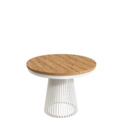 Erylan Spisebord rundt udtrækkeligt 100-180 cm - hvid, brun