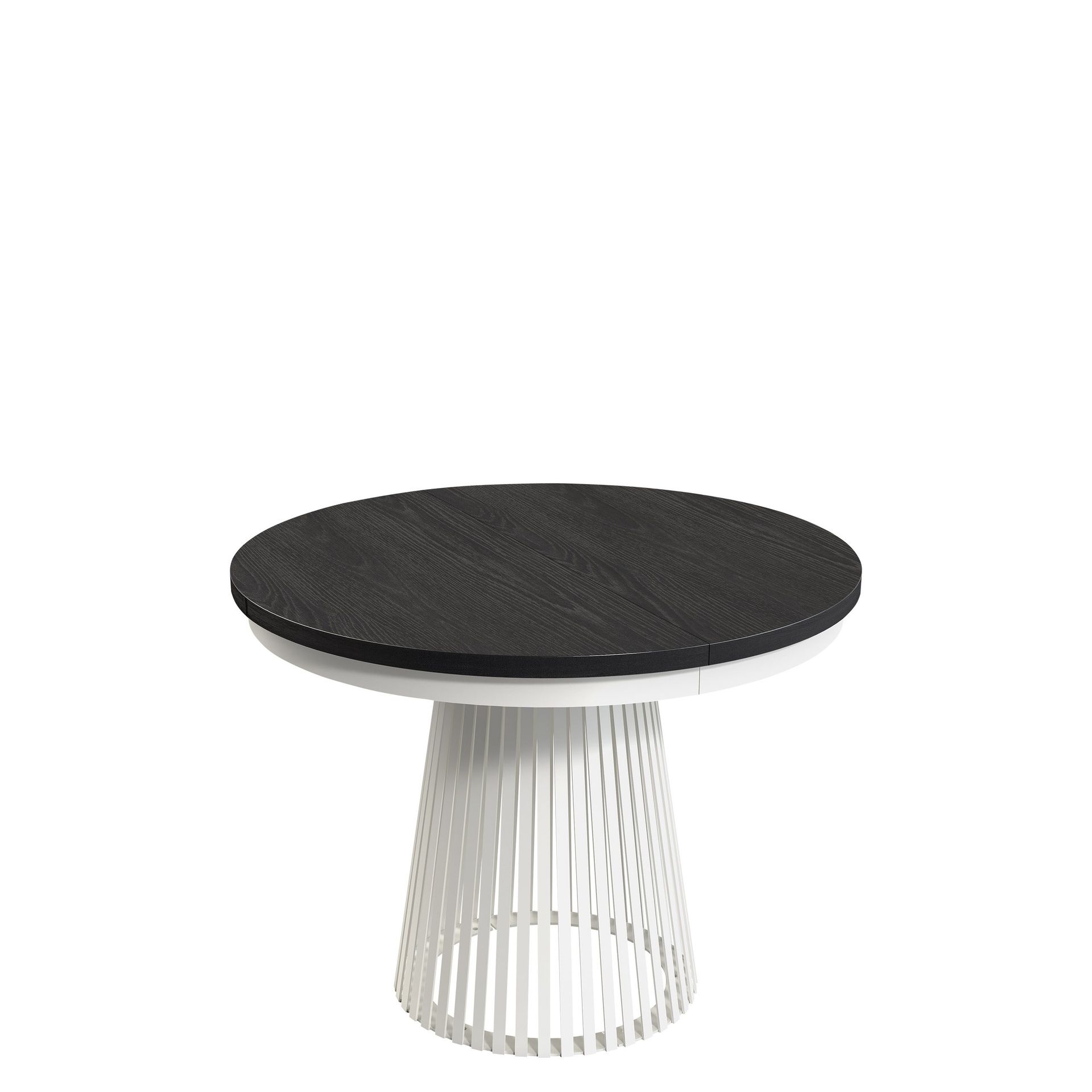 Erylan Spisebord rundt udtrækkeligt 100-180 cm - hvid, sort