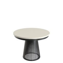 Erylan Spisebord rundt udtrækkeligt 100-180 cm - sort, beige