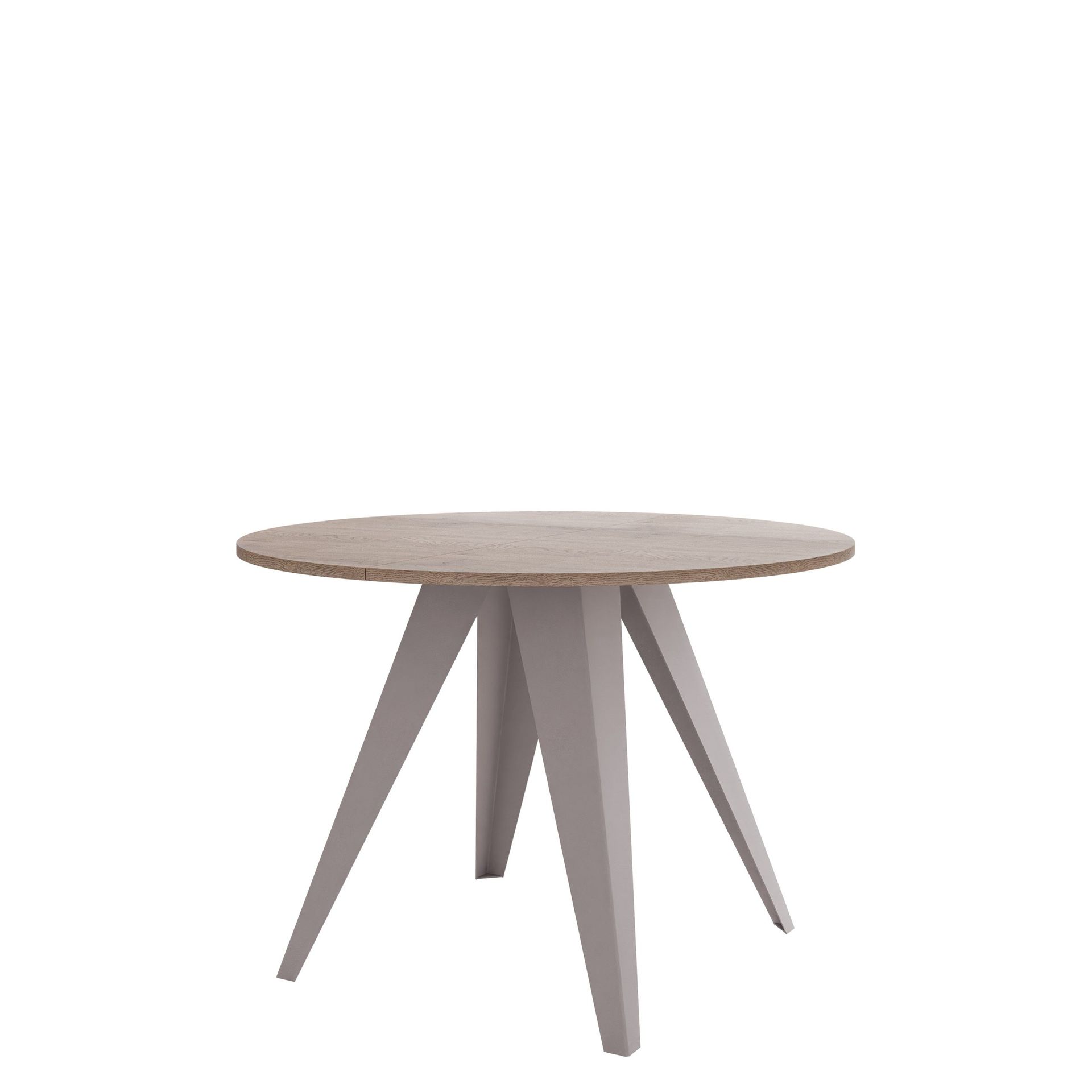 Hoban Spisebord rundt udtrækkeligt 100-138 cm - Beige, brun