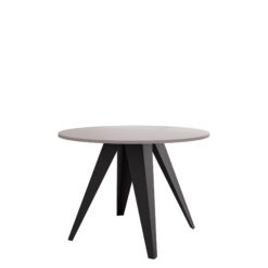 Hoban Spisebord rundt udtrækkeligt 100-138 cm - Sort, beige