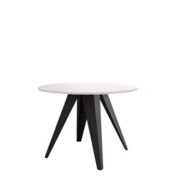 Hoban Spisebord rundt udtrækkeligt 100-138 cm - Sort, hvid