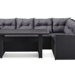 James loungegruppe til udendørs brug – 5-personers sofagruppe i polyrattan - Sort