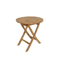 Milano Foldbart bord Ø70 cm - Naturligt Farvet Teak