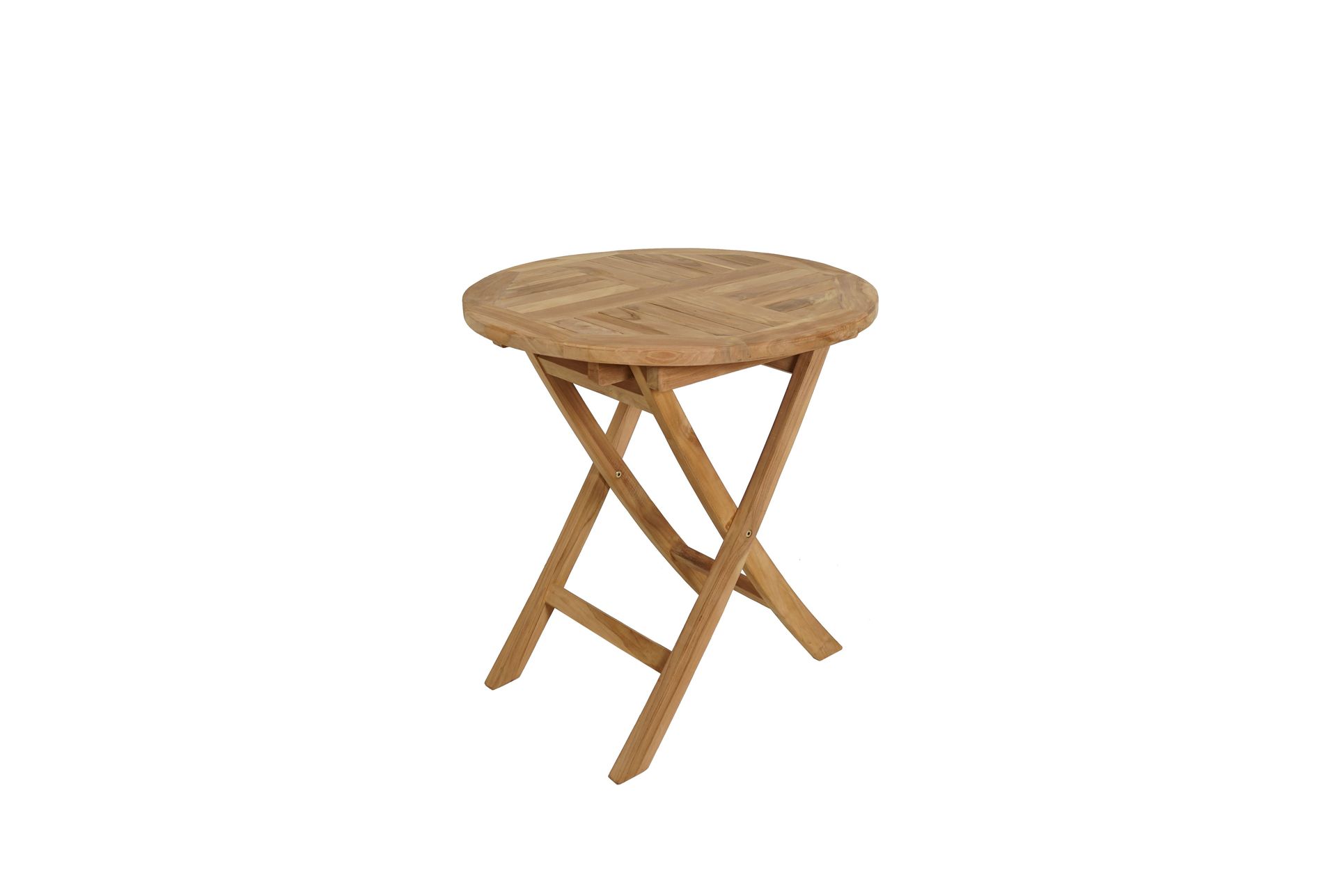 Milano Foldbart bord Ø70 cm - Naturligt Farvet Teak