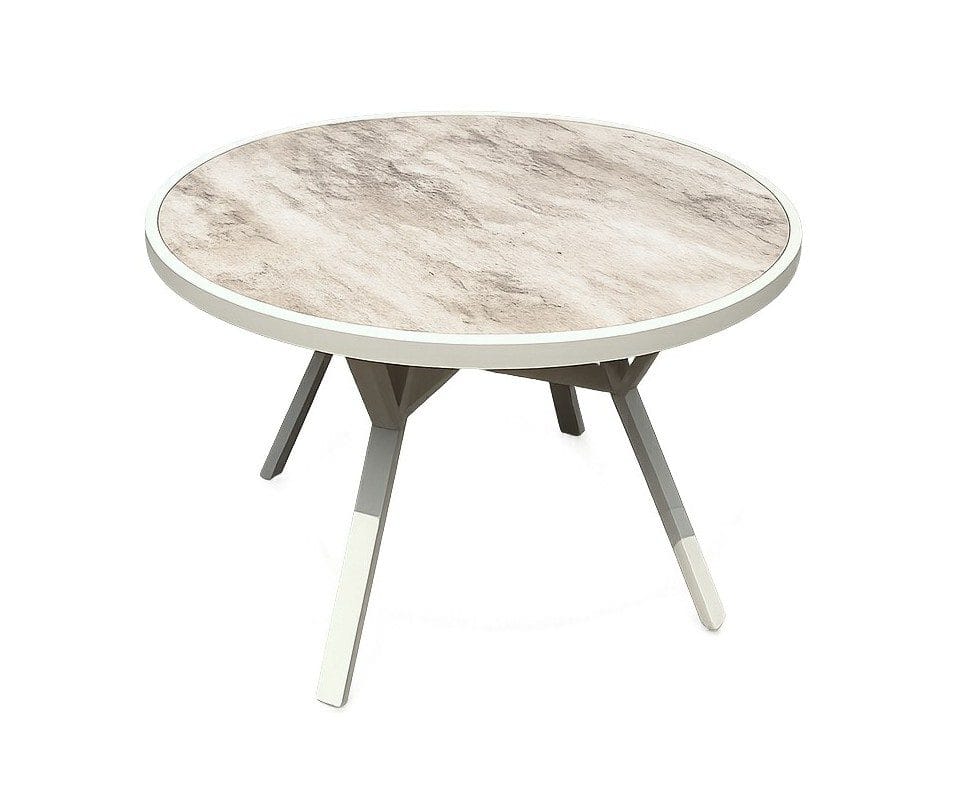 Palermo Udendørsbord Rund Ø110 cm - Grå/Beige