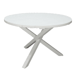 Scottsdale Havebord Rund Hvid Ø 112 cm - Hvid